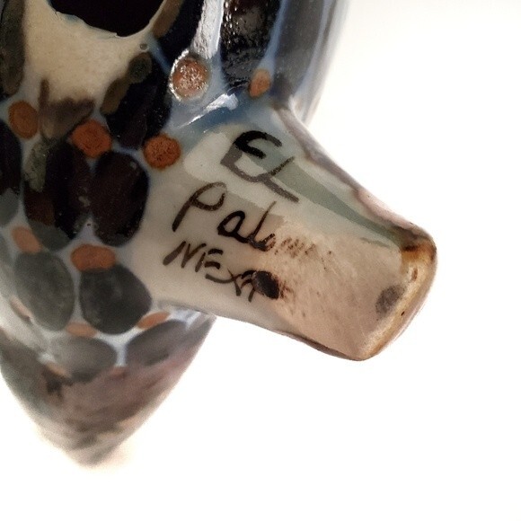 Vintage El Palomar Mexico Hand Painted Pottery Fish Sculpture 11.5" - Picture 8 of 11